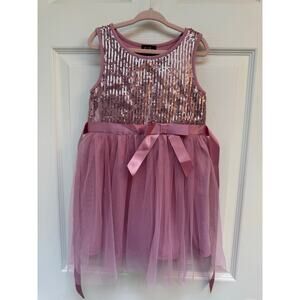 Girls Lilt Sequin Pink Tulle Ribbon Party Easter Spring Dress Size 5 NWT